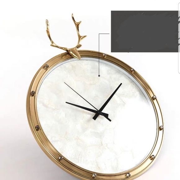 Tristen Yeast European luxury Deer Horn Clock - Picture 4 of 6